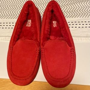 Samba Red UGG house shoes.